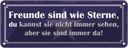Blechschild 10x27 cm Freunde wie Sterne nicht sehen Familie