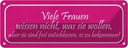 Blechschild 10x27 cm Frauen wissen nicht was wollen Männer Spruch Zitat