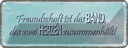 Blechschild 10x27 cm Freundschaft Band zwei Herzen Familie Freunde