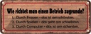 Blechschild 10x27 cm Betrieb richten Frauen Spielen Spruch Zitat