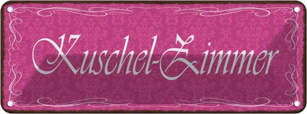 [LA-118131] Blechschild 10x27 cm Kuschel-Zimmer Geschenk Spruch Zitat
