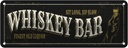 Blechschild 10x27 cm Whiskey Bar Alkohol sit long sip slow Essen Trinken Club