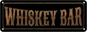 Blechschild 10x27 cm Whiskey Bar Alkohol Essen Trinken Club