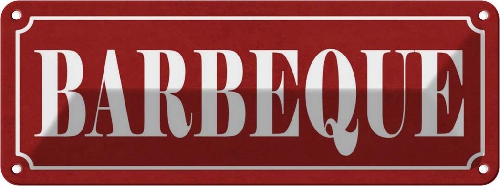 Blechschild 10x27 cm Barbeque Dekoration