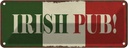 Blechschild 10x27 cm Irish Pub Kneipe Alkohol Essen Trinken Bar Club