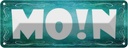 Blechschild 10x27 cm Moin MO!N Witz Humor Lustig Spaß Dekoration