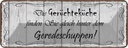 Blechschild 10x27 cm Gerüchteküche Geredeschuppen Dekoration Spruch Zitat