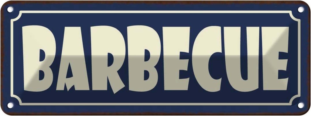 Blechschild 10x27 cm Barbecue Dekoration