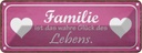Blechschild 10x27 cm Familie ist wahre Glück Herz Freunde