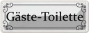 Blechschild 10x27 cm Gäste-Toilette Geschenk