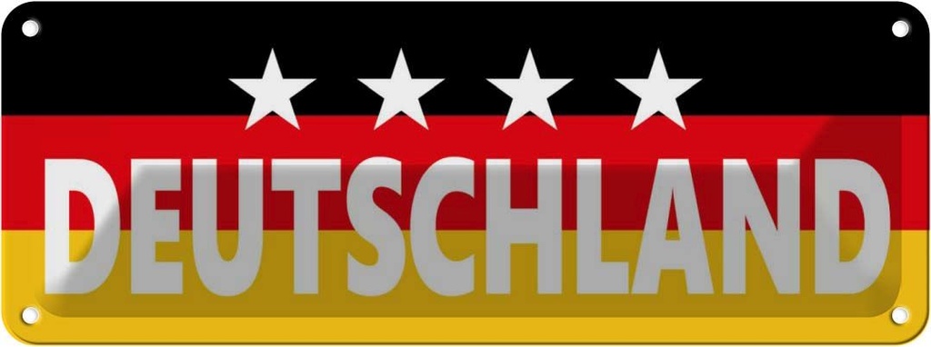 [LA-118453] Blechschild 10x27 cm Deutschland