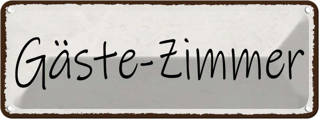 [LA-118565] Blechschild 10x27 cm Gäste-Zimmer Geschenk