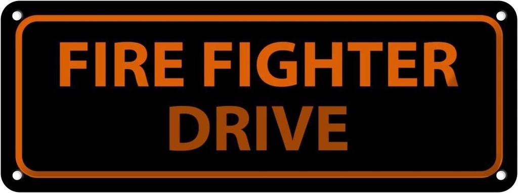 Blechschild 10x27 cm Fire fighter drive Dekoration
