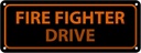 Blechschild 10x27 cm Fire fighter drive Dekoration