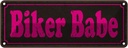 Blechschild 10x27 cm Biker Babe Sport Hobby