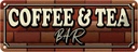 Blechschild 10x27 cm Coffee & Alkohol Tea Bar Kaffee Tee Essen Trinken Club