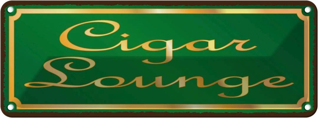 Blechschild 10x27 cm Cigar Lounge Zigarre Lounge