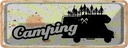 Blechschild 10x27 cm Camping Wohnmobil