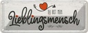 Blechschild 10x27 cm Du bist mein Lieblingsmensch Herz Spruch Zitat