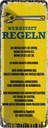 Blechschild 27x10 cm lustig Werkstatt Regeln Witz Humor Spaß