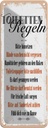 Blechschild 27x10 cm lustig Toiletten Regeln Witz Humor Spaß