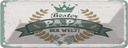 Blechschild 10x27 cm Bester Papa der Welt Spruch Zitat