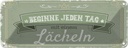Blechschild 10x27 cm Beginne jeden Tag mit dem Lächeln Spruch Zitat