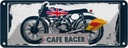 Blechschild 10x27 cm Cafe Racer Motorrad UK