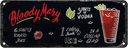 Blechschild 10x27 cm Bloody Mary Cocktail Recipe
