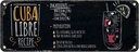Blechschild 10x27 cm Cuba Libre Cocktail Recipe