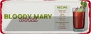 Blechschild 10x27 cm Bloody Mary Cocktail Recipe