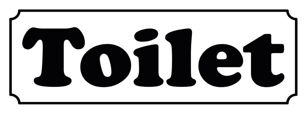 [LA-1810543] Blechschild 10x27 cm holländisch Toilet Toilette