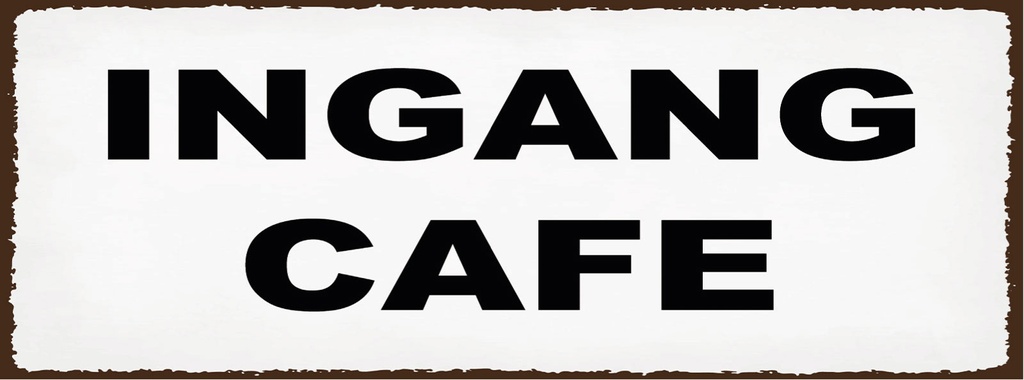 [LA-1810552] Blechschild 10x27 cm holländisch Ingang Cafe