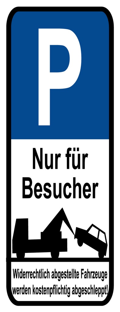 [LA-1810577] Blechschild 27x10 cm Park Nur für Besucher