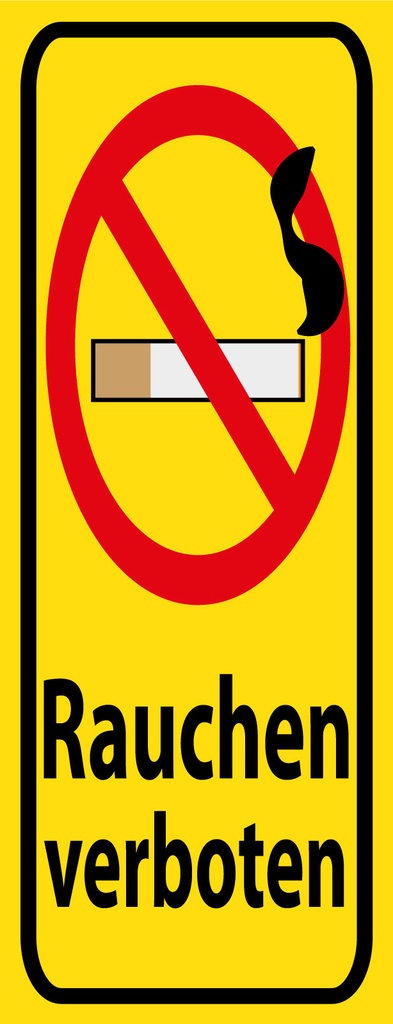 [LA-1810584] Blechschild 27x10 cm Rauchen Verbot