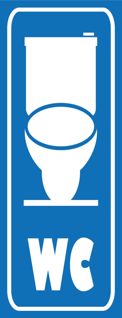 [LA-1810634] Blechschild 27x10 cm WC Piktogramm Toilette