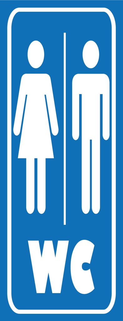 [LA-1810635] Blechschild 27x10 cm WC Piktogramm Toilette
