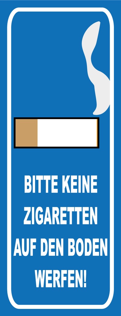 [LA-1810645] Blechschild 27x10 cm bitte keine Zigaretten