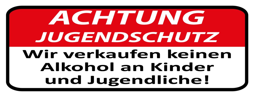 [LA-1810652] Blechschild 10x27 cm Achtung Jugendschutz