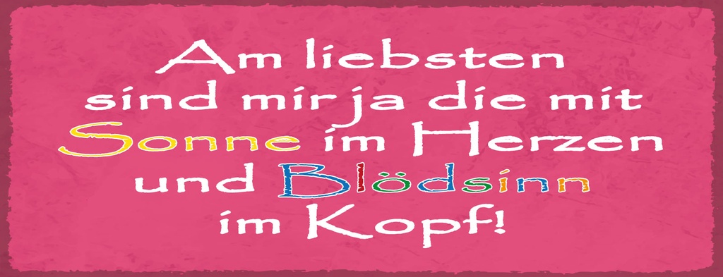 [LA-1810654] Blechschild 10x27 cm am liebsten sind die mit Sonne