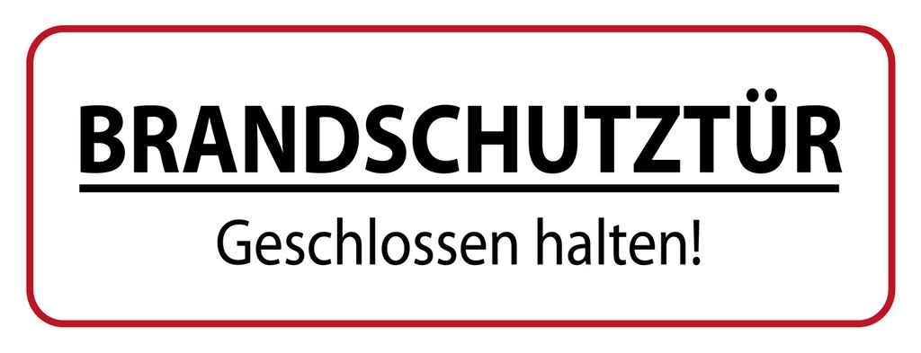 [LA-1810678] Blechschild 10x27 cm Brandschutztür