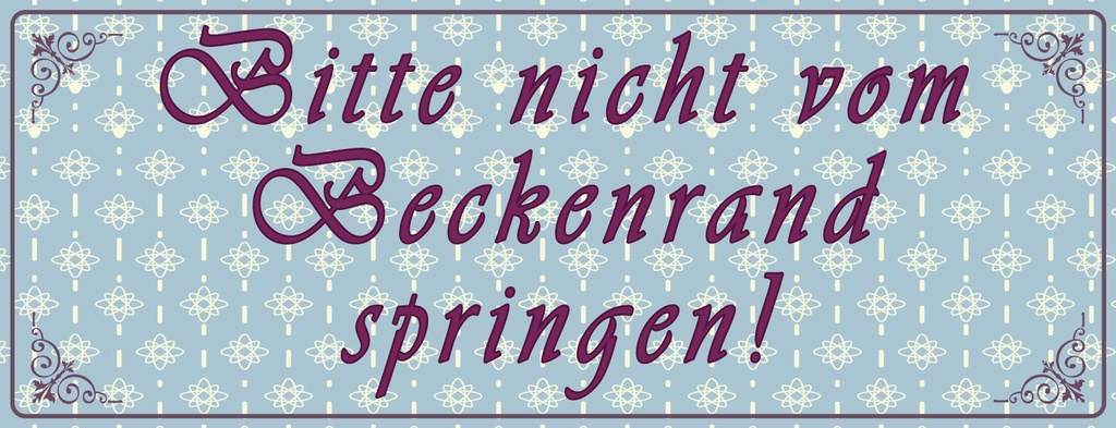 [LA-1810679] Blechschild 10x27 cm Bitte nicht vom Beckenrand springen