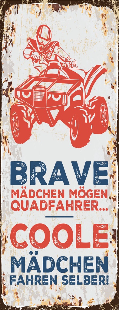 [LA-1810712] Blechschild 27x10 cm Brave coole Mädchen