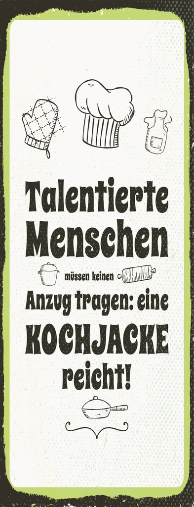 [LA-1810716] Blechschild 27x10 cm Talentierte Menschen