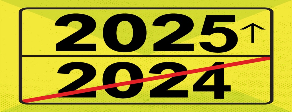 Blechschild 10x27 cm 2024 ? 2025