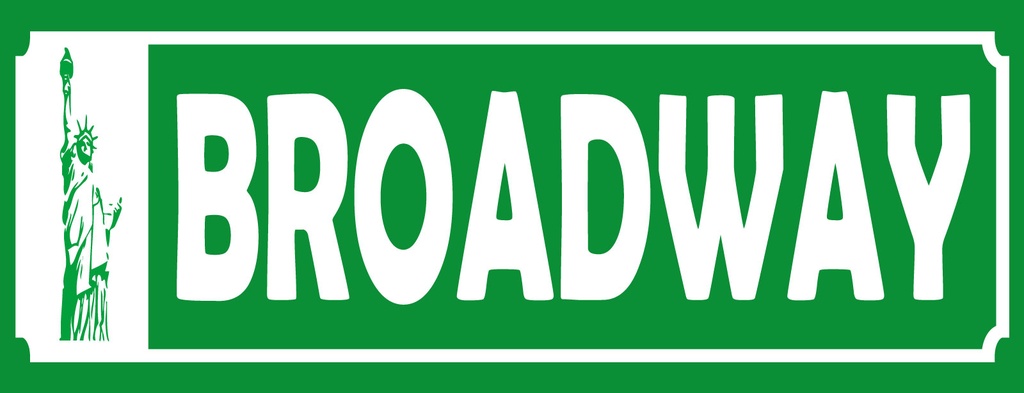 [LA-1810842] Blechschild 10x27 cm Broadway Freiheitsstatue