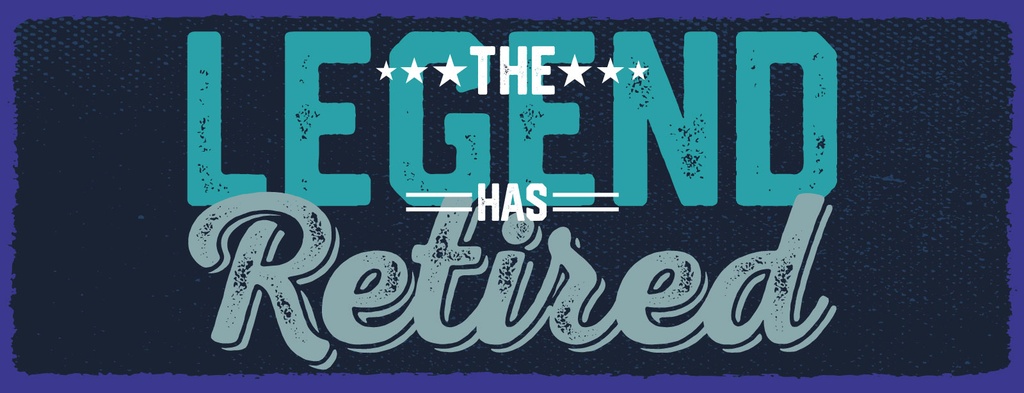 [LA-1810943] Blechschild 10x27 cm The legend has retired