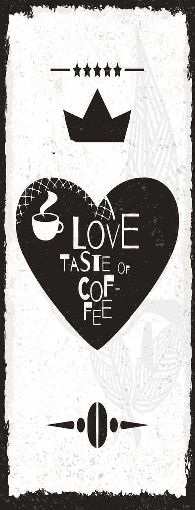 [LA-1811008] Blechschild 27x10 cm love taste of coffee