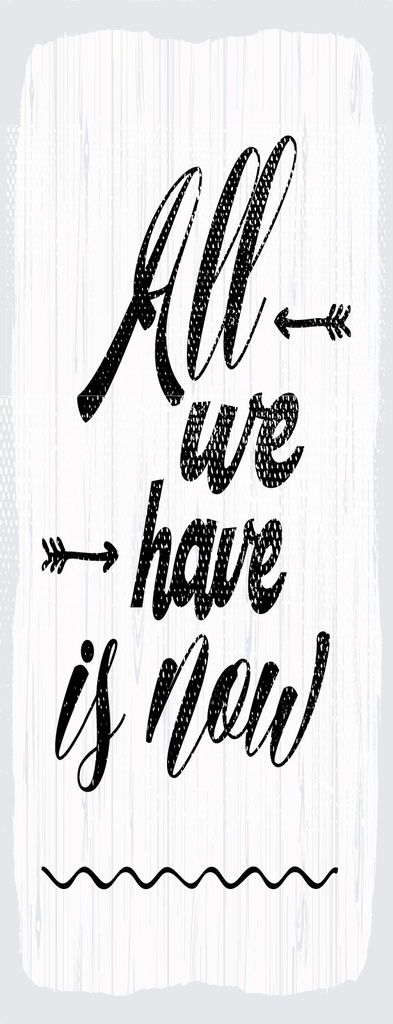 [LA-1811117] Blechschild 27x10 cm All we have is now weißes