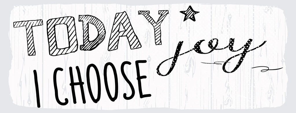 [LA-1811125] Blechschild 10x27 cm Today i choose joy weißes
